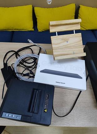 Комплект для кассы прро (планшет samsung galaxy tab a9+ (sm-x210rzar) ) подставка, принтер чеков, денежный сундук, патч-корд)