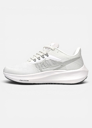 Жіночі кросівки nike zoom pegasus 39 white metallic silver / smb+ 🔗