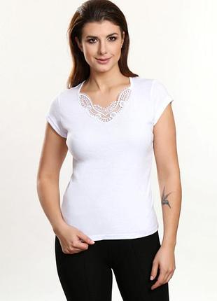 Белая футболка carol хлопок тмviolana, польша 2xl