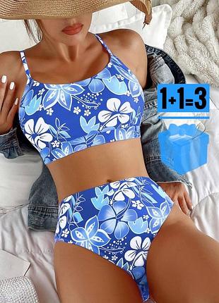 🥰 купальник в квітковий принт shein l