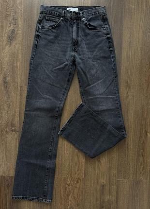 Женские чёрные джинсы клёш zara, 36 размер