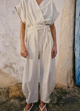 Комбінезон в смужку з паском zara new