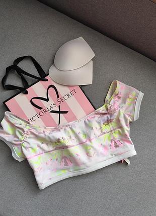 Купальный топ victoria secret со вставками