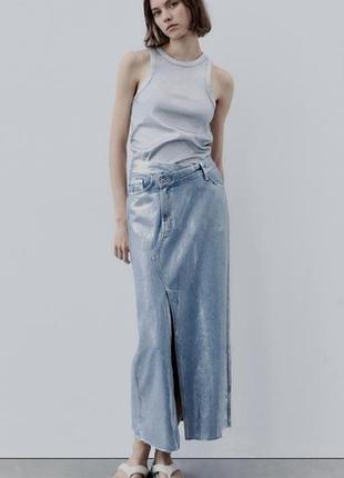 Джинсова юбка zara