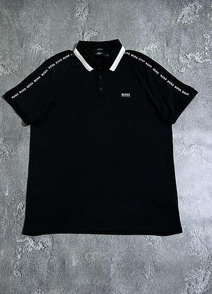 Поло hugo boss 2xl розмір оригінал ідеальний стан, з лампасами, чорний колір