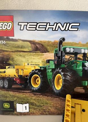 Продам lego tehnic john deere (42136), трактор 3