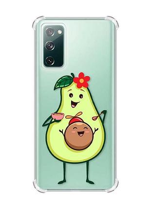 Чохол з потовщеними кутами на samsung galaxy s20 fe :: малюк авокадо (принт 309)