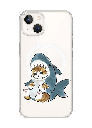 Магнітний чохол на iphone 15 plus із підтримкою magsafe :: кошеня (принт 120)