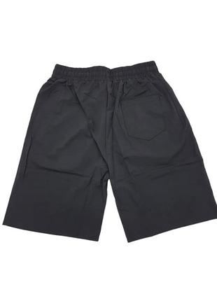 Чоловічі спортивні шорти чорні kenalin від 2xl до 6xl ( плащівка) 3