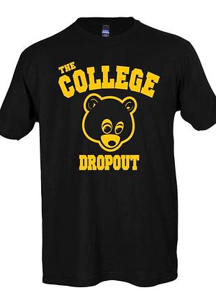 Футболка чорна kanye west college dropout t-shirt l