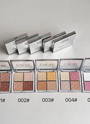 Палетки хайлайтеров-румян dior backstage glow maximizer palette