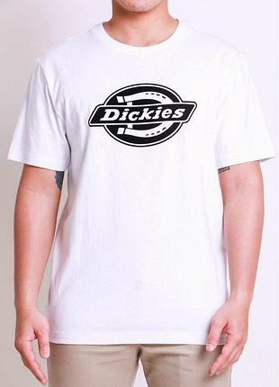 Біла футболка loys dickies black logo футболки дікіс унісекс xs