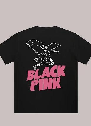 Чоловіча оверсайз футболка loys з принтом black pink xs