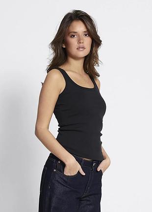 Майка женская lager 157 basic ribbed tank top johanna 10093 black m