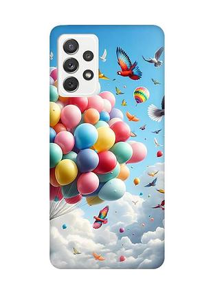 Чехол на samsung galaxy a72 (a725) :: воздушные шарики (принт 365)