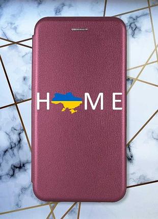 Чехол-книжка с рисунком для samsung galaxy j5(2016) j510 бордовый :: дом украина (патриотический принт 73)