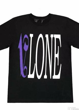 Футболка чёрная palm angels x vlone fiolet • палм анджелс футболка s