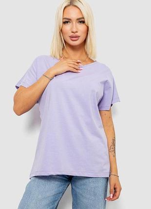 Футболка женская однотонная, цвет фиолетовый, 244r2400