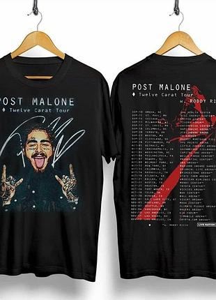 Футболка черная loys рэп post malone-twelve carat tour 20 xxl