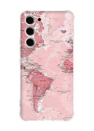 Чехол с утолщёнными углами на samsung galaxy s23 :: карта. путешествия (принт 319)