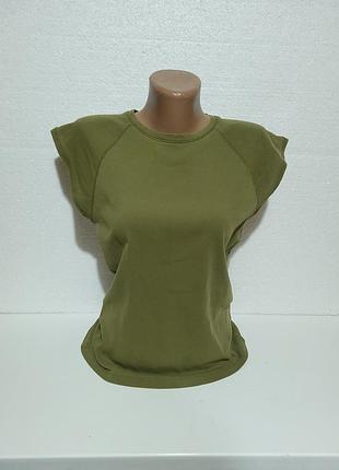 Футболка оливкова.zara. котон 100%