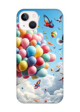 Чехол с защитой камеры на iphone 14 plus :: воздушные шарики (принт 365)