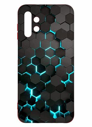 Матовий чохол з червоними боками на samsung a13 4g :: соти 3d (принт 357)