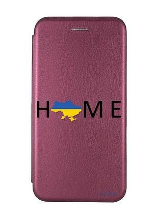 Чехол-книжка с рисунком для samsung galaxy j5(2016) j510 бордовый :: дом украина (патриотический принт 72)