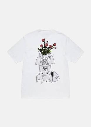 Повсякденна футболка loys stussy flower-bomb white xs