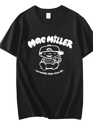 Футболка черная loys mac miller black white print m