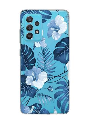 Прозрачный чехол на samsung galaxy a52 :: тропики (принт 373)