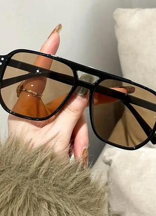 Окуляри 👓 з великою оправою, двостороння оправа, чоловічі та  жіночі прозорі модні  модні окуляри