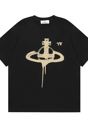 Футболка loys vivienne westwood вивьен вествуд черная новая качественная 100% хлопок xs