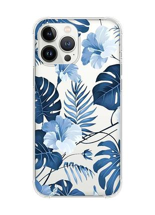Чохол із потовщеними кутами на iphone 14 pro max :: тропіки (принт 373)