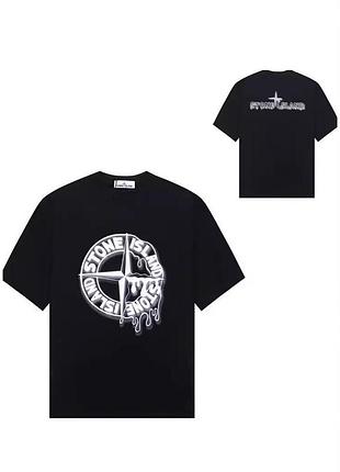 Футболка loys stone island стон айленд черная новая футболка loys из 100% бавовны отличного качества l