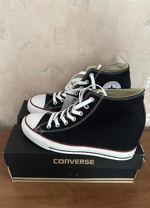 Кеды converse chuck taylor all star lux mid черные высокие новые