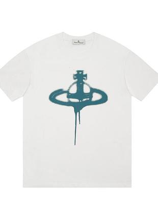 Футболка loys vivienne westwood вивьен вествуд белая новая качественная 100% хлопок xs