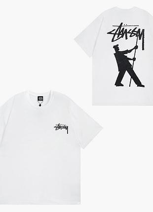 Футболка loys stussy стусси черная новая высокая качество 100% хлопок l