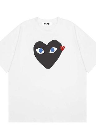 Футболка loys comme des garçons ком де грасон черная новый качественный материал 100% хлопок xs