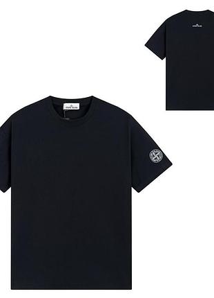 Футболка loys stone island стон айленд чорна 100% бавовна чудова якість xs