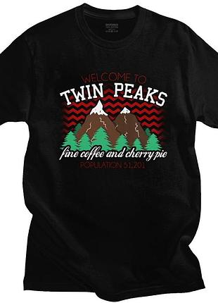 Футболка черная loys фильмы personality welcome to twin peaks m