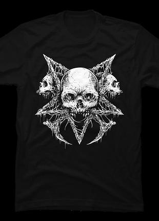 Повсякденна футболка loys з принтом gothic skull trio xs