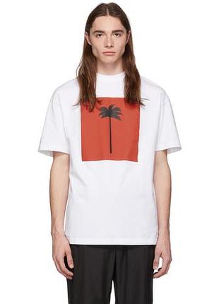 Футболка біла palm angels palm • палм анджелс футболка s