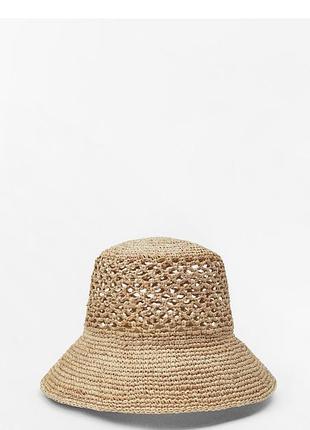Жіноча плетена панама zara pointelle hat