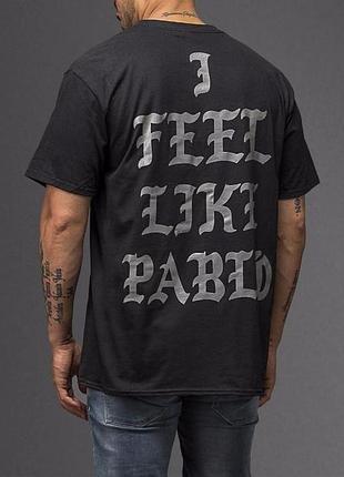 Футболка з прінтом i feel like pablo чорна s