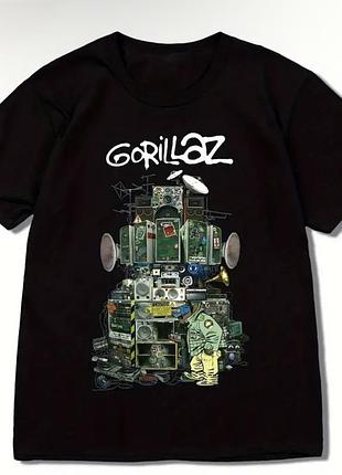 Футболка loys в стилі хіп-хоп із геометричним принтом gorillaz "the now-now" xs