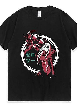 Футболка черная loys аниме zero two print s