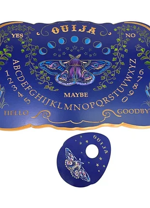 Спіритична дошка "місячний бражник" англійською мовою (48,5×29×2,4см), різьблена, дерево
