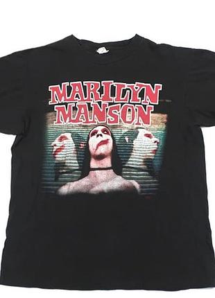 Футболка чёрная marilyn manson ''sweet dreams'' vintage t-shirt l