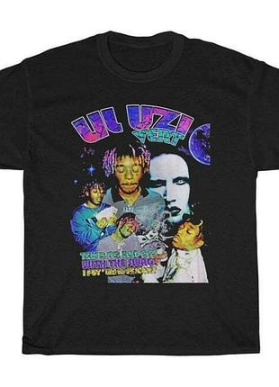 Футболка чёрная lil uzi vert ''manson'' vintage look t-shirt s
